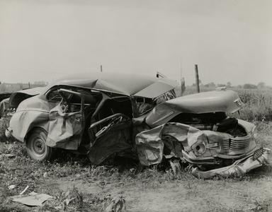 A Nash automobile after a collision