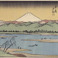 Tama River in Musashi Province, no. 34 from the series Thirty-six Views of Mt. Fuji