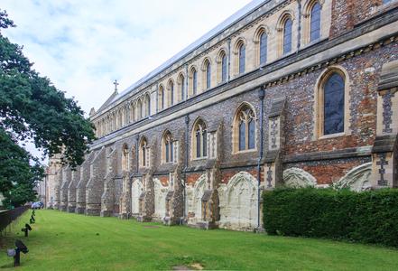 St Albans Cathedral exterior nave south side