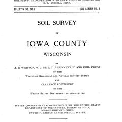 Soil survey of Iowa County, Wisconsin