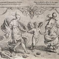 Cupid Dancing with Two Allegorical Women
