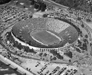 Aerial view of Rose Bowl 1963