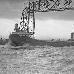 George W. Perkins Passes Duluth Bridge