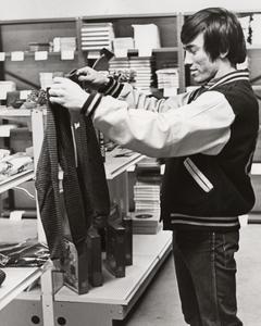 Student shopping, Janesville, 1970