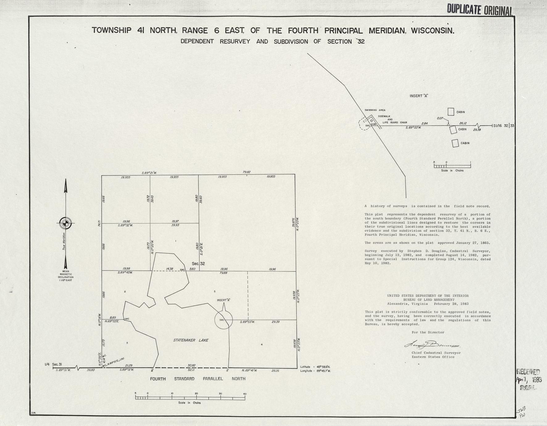 [Public Land Survey System map: Wisconsin Township 41 North, Range 06 East]