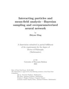 Interacting particles and mean-field analysis—Bayesian sampling and overparameterized neural network