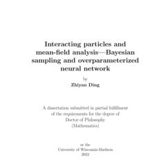 Interacting particles and mean-field analysis—Bayesian sampling and overparameterized neural network