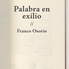 palabra de exilio