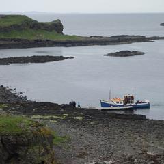 Treshnish Isles, tour boat landing at Lunga