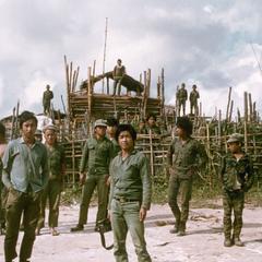 A village military defense camp in Houa Khong Province