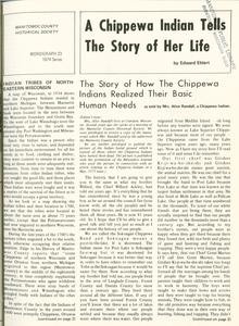 A Chippewa Indian tells the story of her life