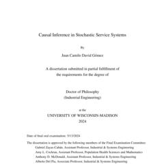 Causal Inference in Stochastic Service Systems