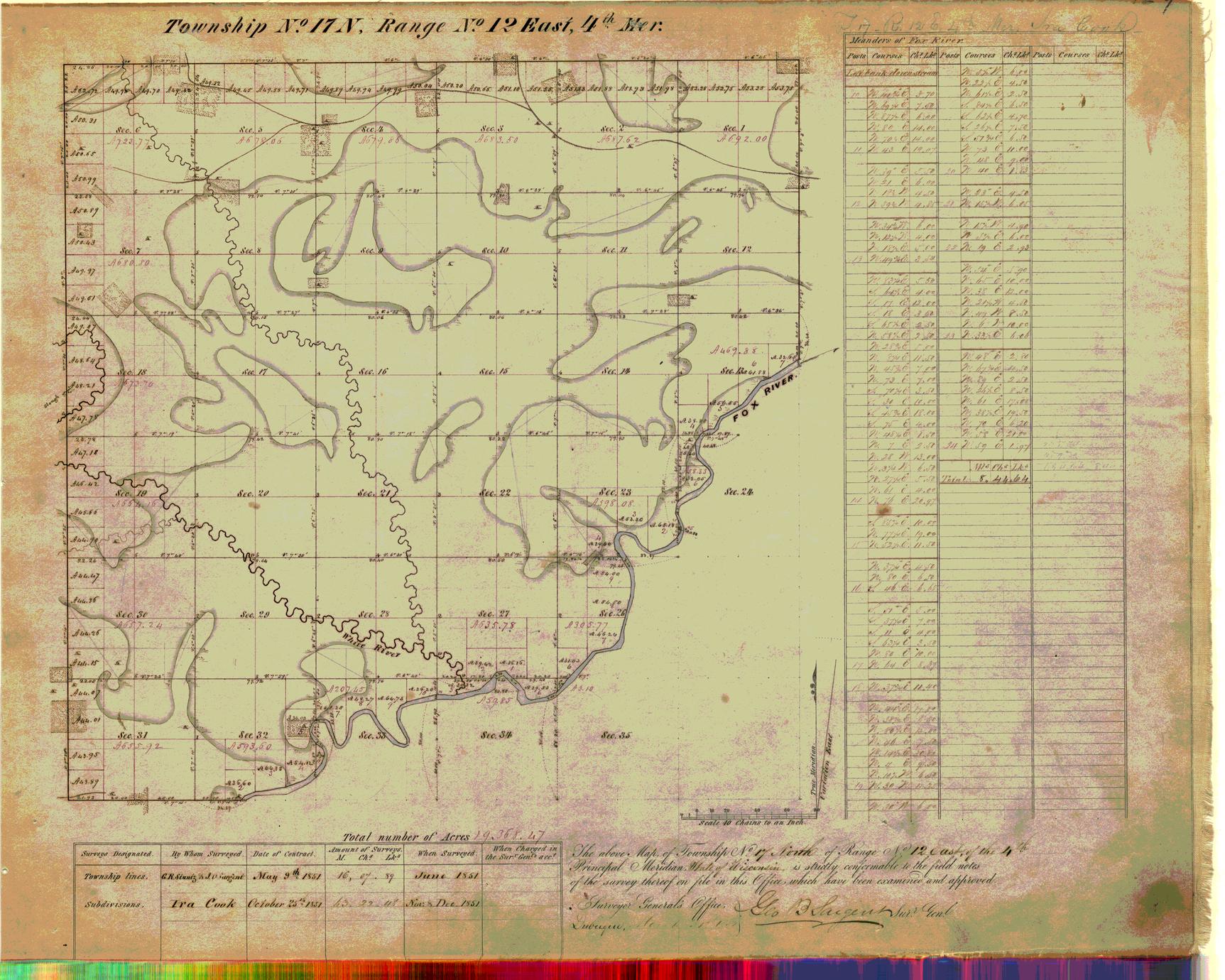 [Public Land Survey System map: Wisconsin Township 17 North, Range 12 East]