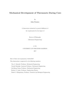 Mechanical Development of Thermosets during Cure