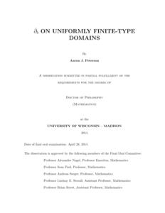 <span style="text-decoration:overline;">∂</span>b on Uniformly Finite-Type Domains