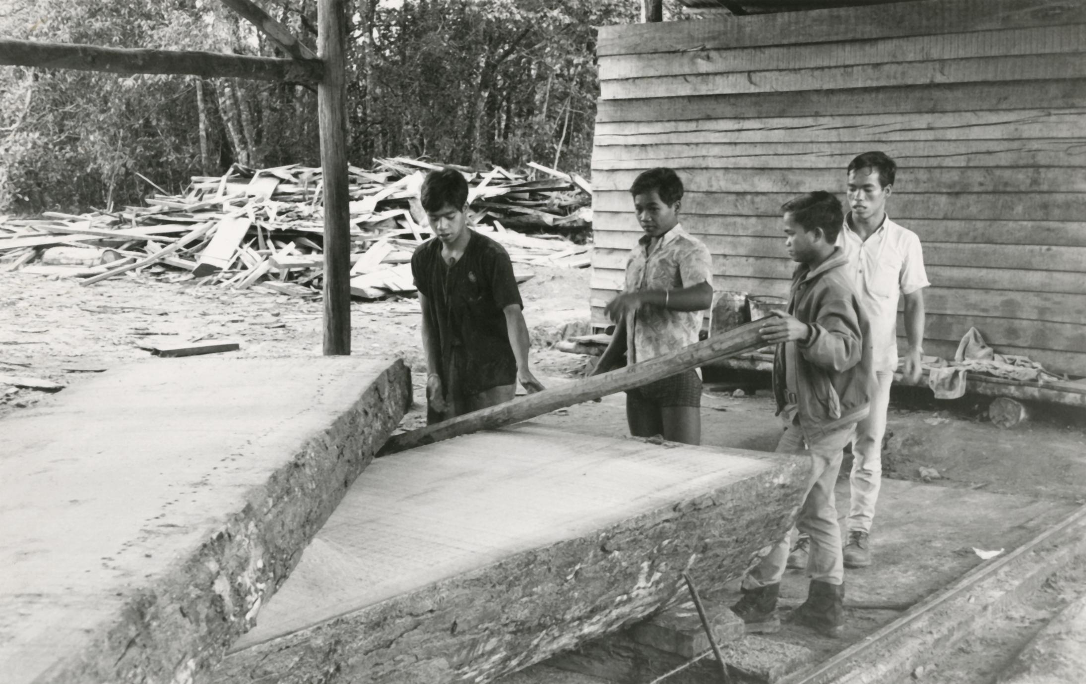 Cooperative sawmill and sawing timber in Attapu Province
