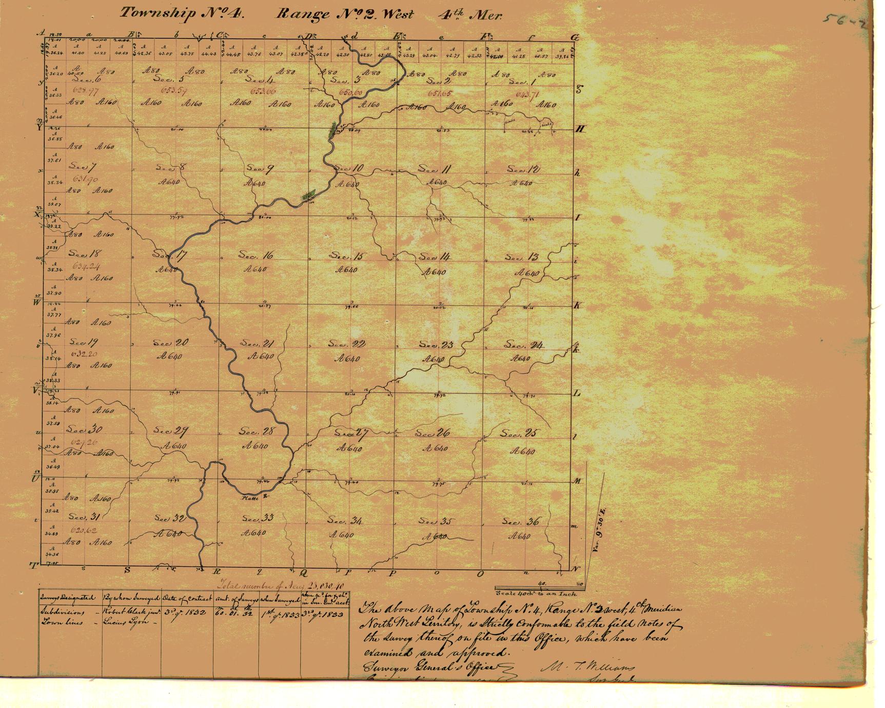 [Public Land Survey System map: Wisconsin Township 04 North, Range 02 West]