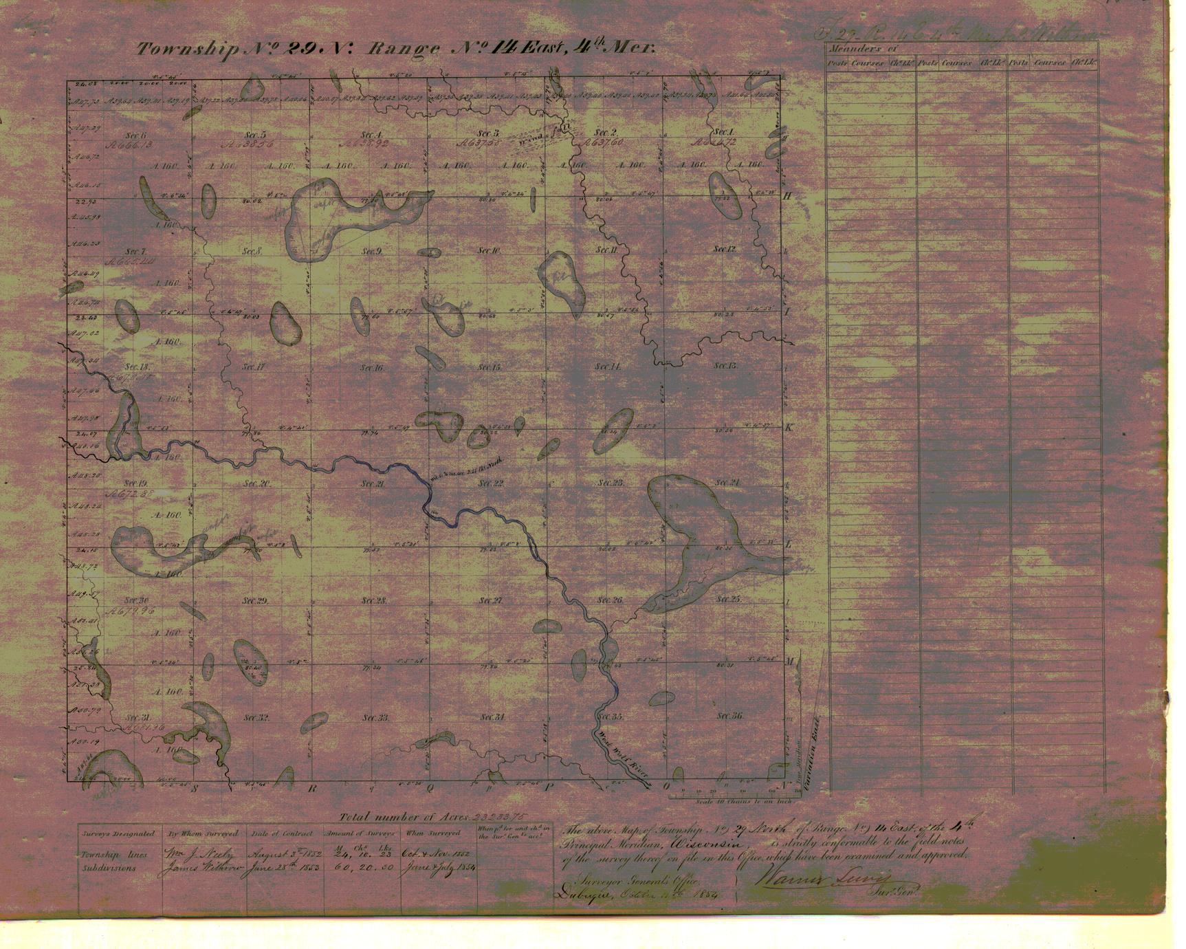 [Public Land Survey System map: Wisconsin Township 29 North, Range 14 East]