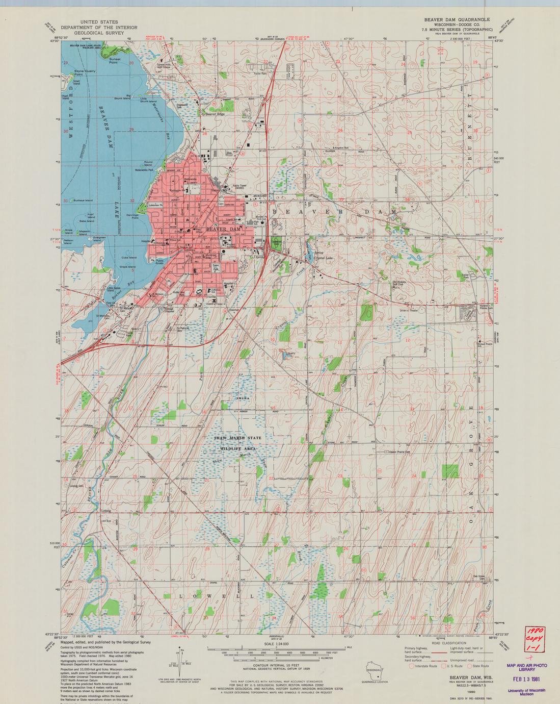 ‎Beaver Dam quadrangle - UWDC - UW-Madison Libraries