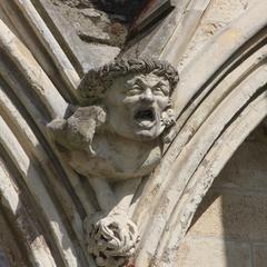 Salisbury Cathedral west facade detail