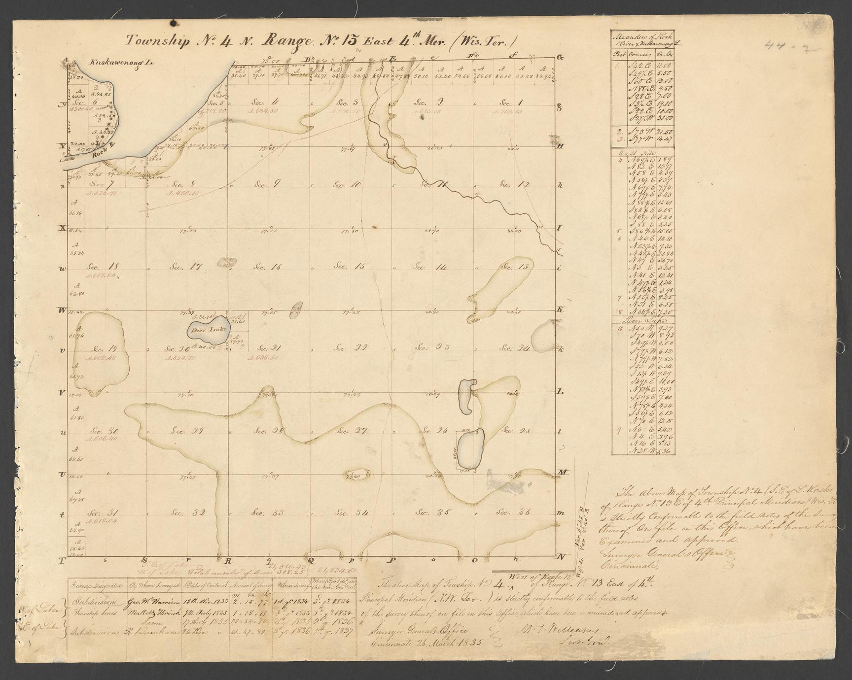 [Public Land Survey System map: Wisconsin Township 04 North, Range 13 East]