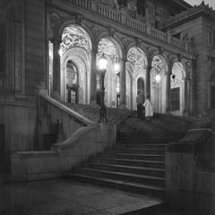 Front entrance at night