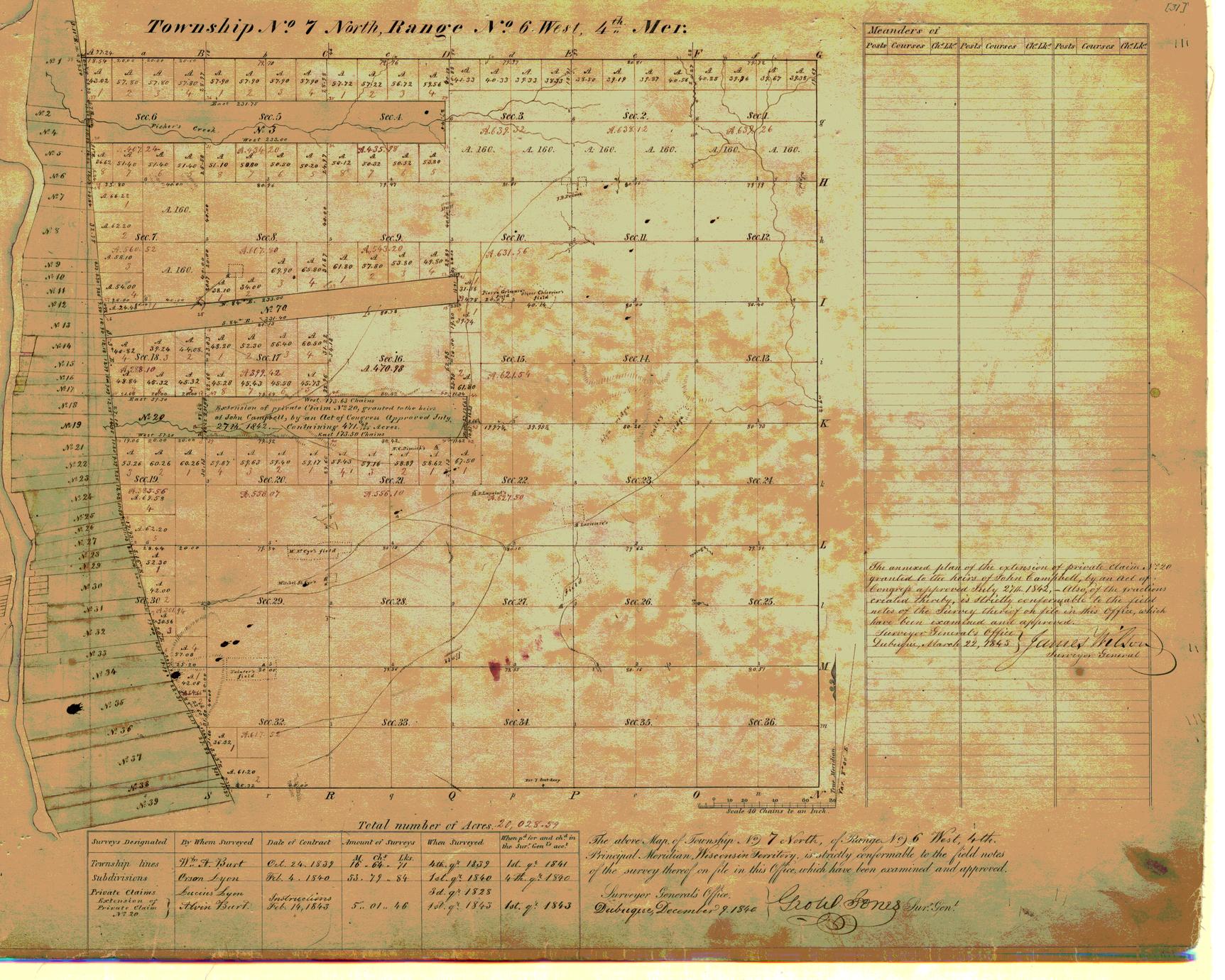 [Public Land Survey System map: Wisconsin Township 07 North, Range 06 West]