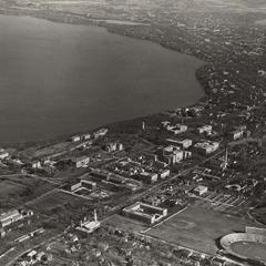 Campus and Madison aerial view