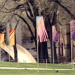 Banners at foot of Bascom Hill