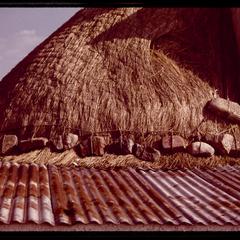 Roof construction of thatched house, Isle of Tiree