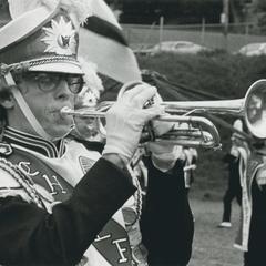Marching band trumpet player