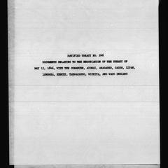 Ratified treaty no. 246, Documents relating to the negotiation of the treaty of May 15, 1846, with the Comanche, Aionai, Anadarko, Caddo, Lipan, Longwha, Keechy, Tahwacarro, Wichita, and Waco Indians