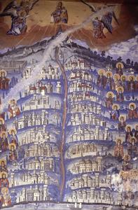 Fresco of Mount Athos at Agiou Prodromou