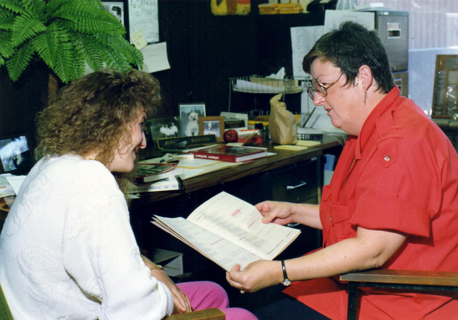 Judith Kosted and student, UW Fond du Lac