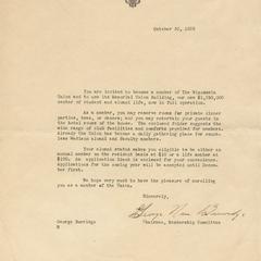 Membership letter