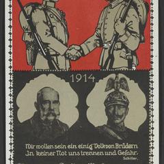 1914  : Wir wollen sein ein einig Volk von Brüdern