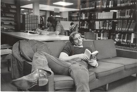 Lounging in the library