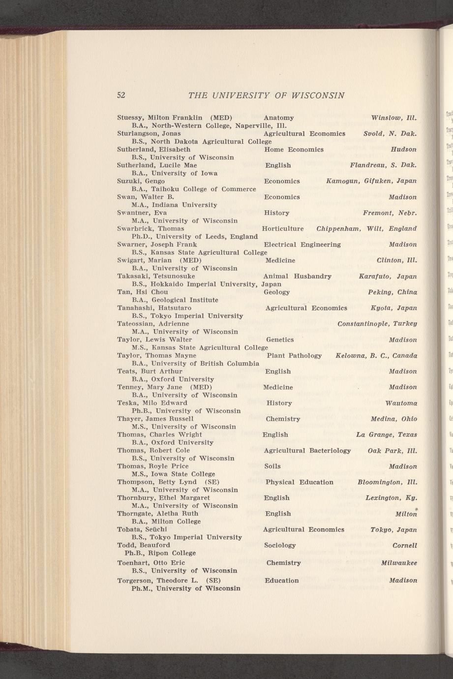 University of Wisconsin Catalog 19261927 Full view UWDC UW