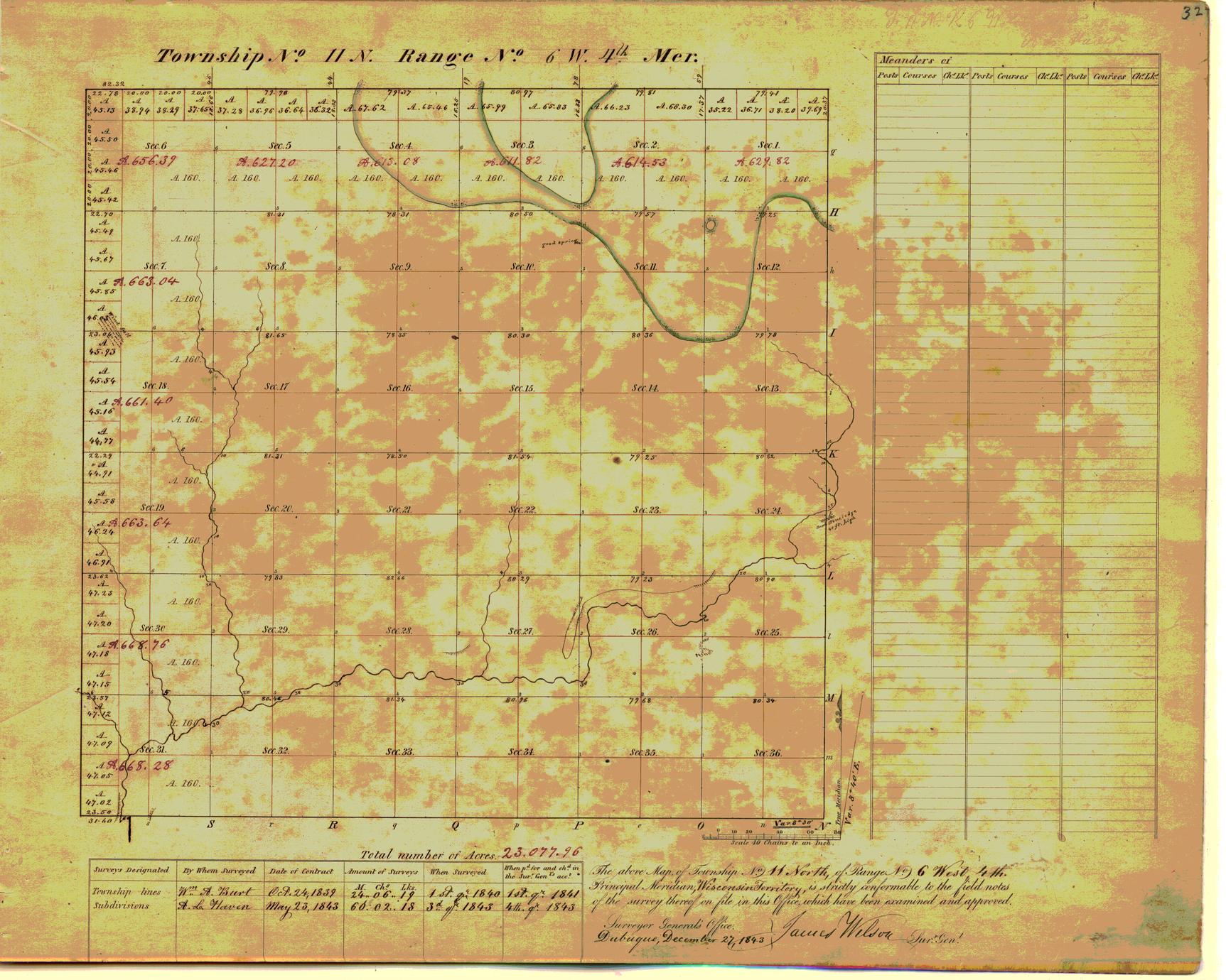 [Public Land Survey System map: Wisconsin Township 11 North, Range 06 West]