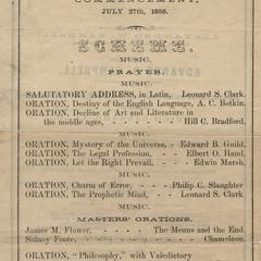 1859 commencement program back page