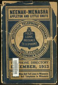 Neenah-Menasha telephone directory including Appleton, Greenville, and Little Chute