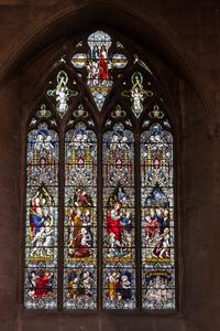 Tewkesbury Abbey interior nave north aisle windows