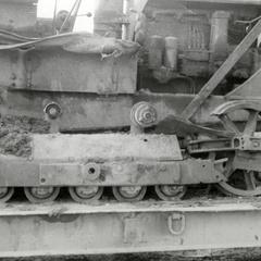 "The damaged bulldozer"