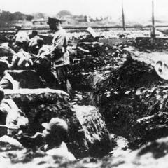19th Route Army soldiers in a trench.