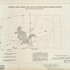 [Public Land Survey System map: Wisconsin Township 43 North, Range 02 East; Township 43 North, Range 03 East]