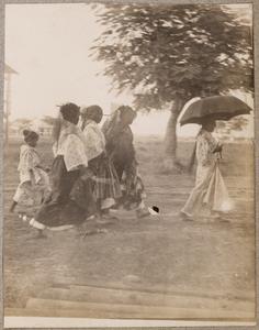 Filipino women walking