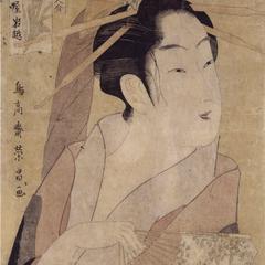 The Courtesan Iwakoshi of the Okamoto Establishment, Summer from the series The Four Seasons and Beauties of the Licensed Quarters