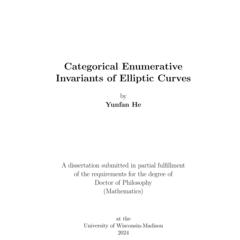 Categorical Enumerative Invariants of Elliptic Curves