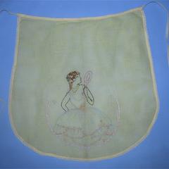 Embroidered organza tea apron