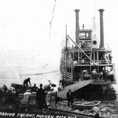 Unloading freight, Maiden Rock, Wis. No. 1, 1908